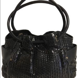 Cole Haan Woven Leather Shoulder Bag Purse